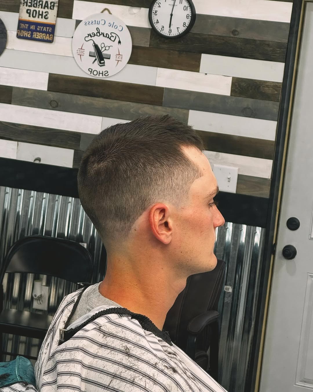 Quick fade haircut at Cole Cutsss Barbershop Potterville MI